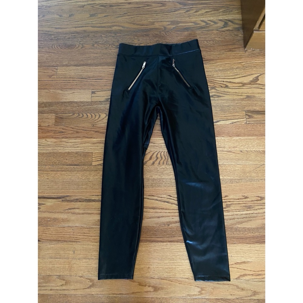 Vegan leather leggings